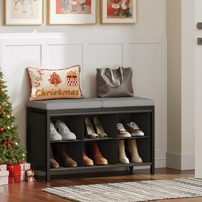 Shoe Storage Bench with Cushion Shoe Rack Shoe Cabinet Entryway