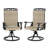 Swivel Patio Chairs Set Of 2, 360° Rotating Outdoor Swivel Rocker Patio Chairs,all-weather Outdoor Dining Chairs With Ergonomic High-back, 15° Rocking Motion (brown-6, 2-piece)-1290244949