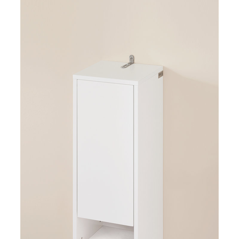 White Tall MDF Cabinet with Adjustable Shelving
