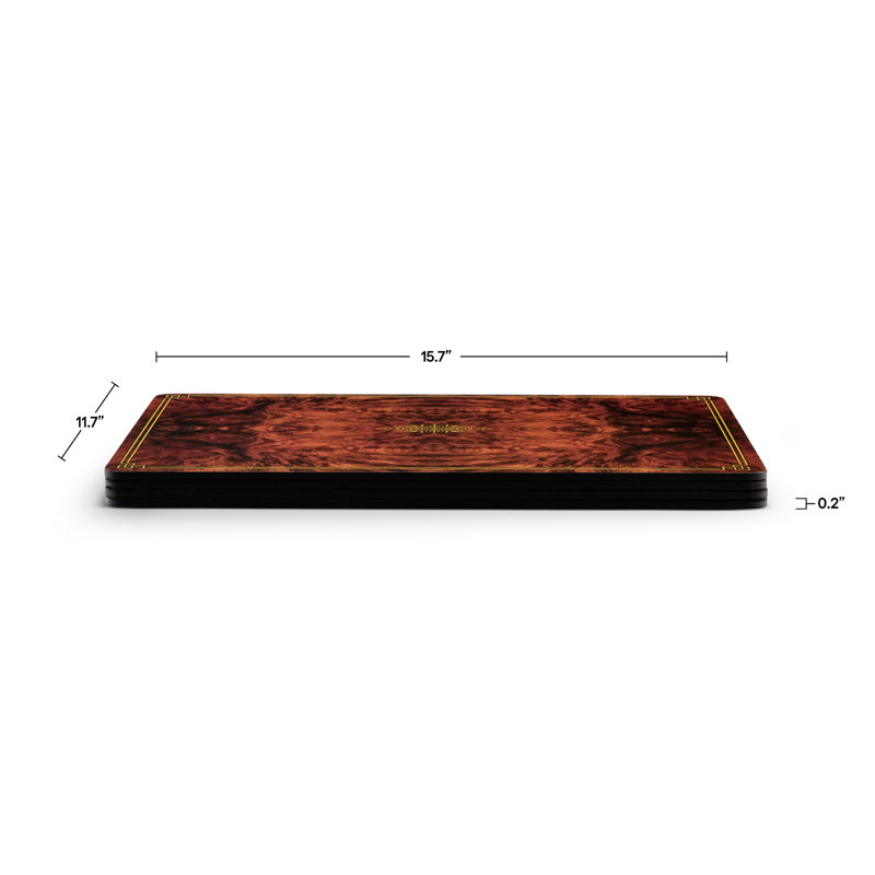 Pimpernel Walnut Burlap Cork-Backed Placemats Set of 4