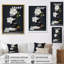 Décoration murale zen sérénité fleurs blanches pierre noire Cairn I - Pierre spirituelle-2046627975-2046627996