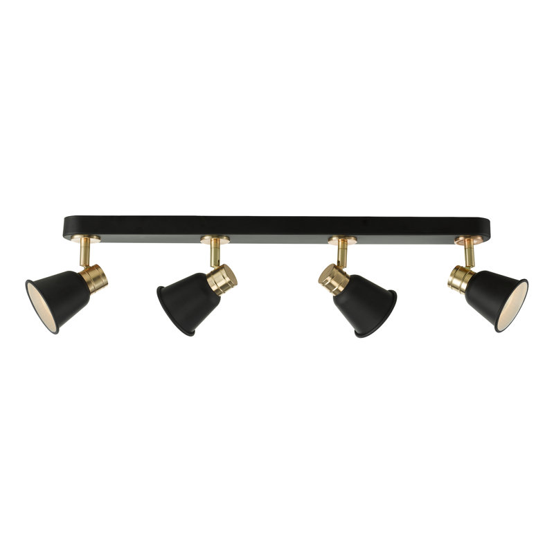Seth 68cm 4 -Light Track Kit, Black/Rose Gold