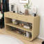 Console courbée avec lignes élégantes, tiroirs et tablette de rangement-958124460