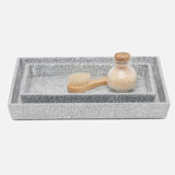 CALLAS, Gold/White, Nested Trays, Rectangular Tapered, Lacquered Eggshell, S/2.