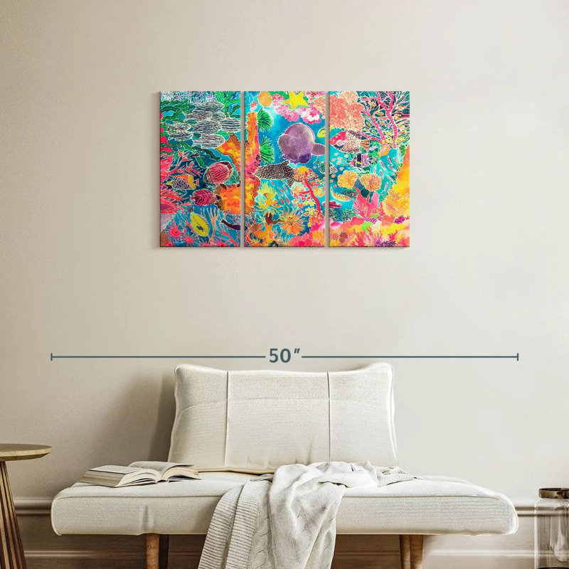 Brampt Tropical Coral, 20" H x 33" W