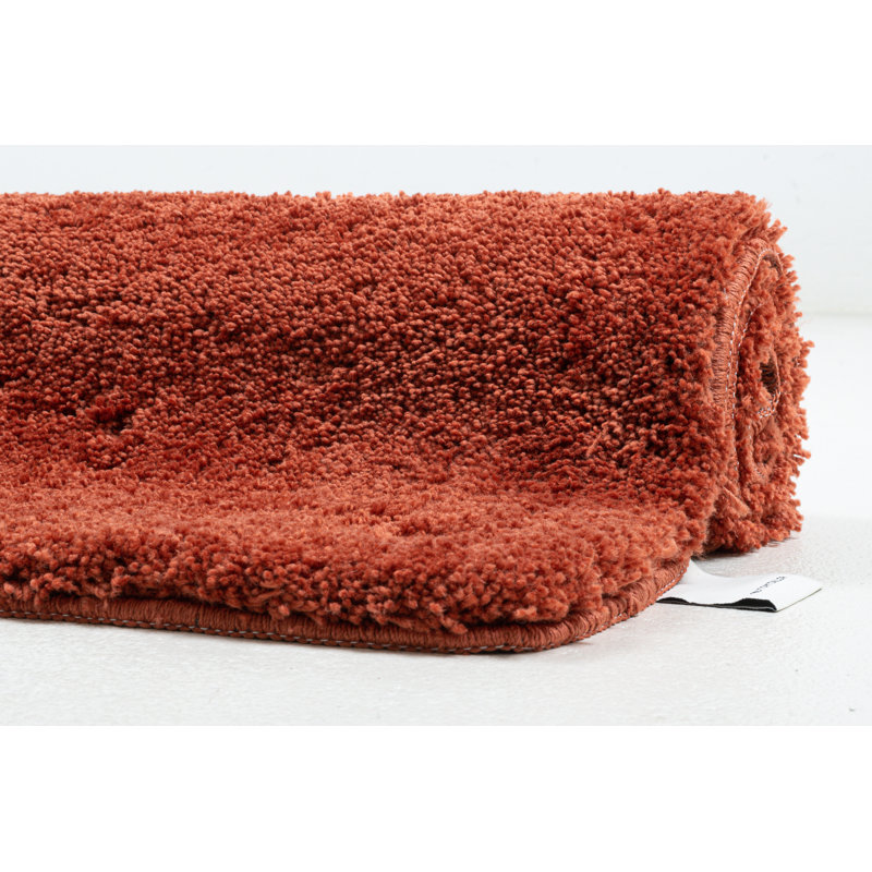 Rectangle Bath Rug, 70 x 120 cm, Rust/Terracotta