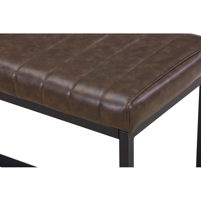 Faux Leather Upholstered Bench