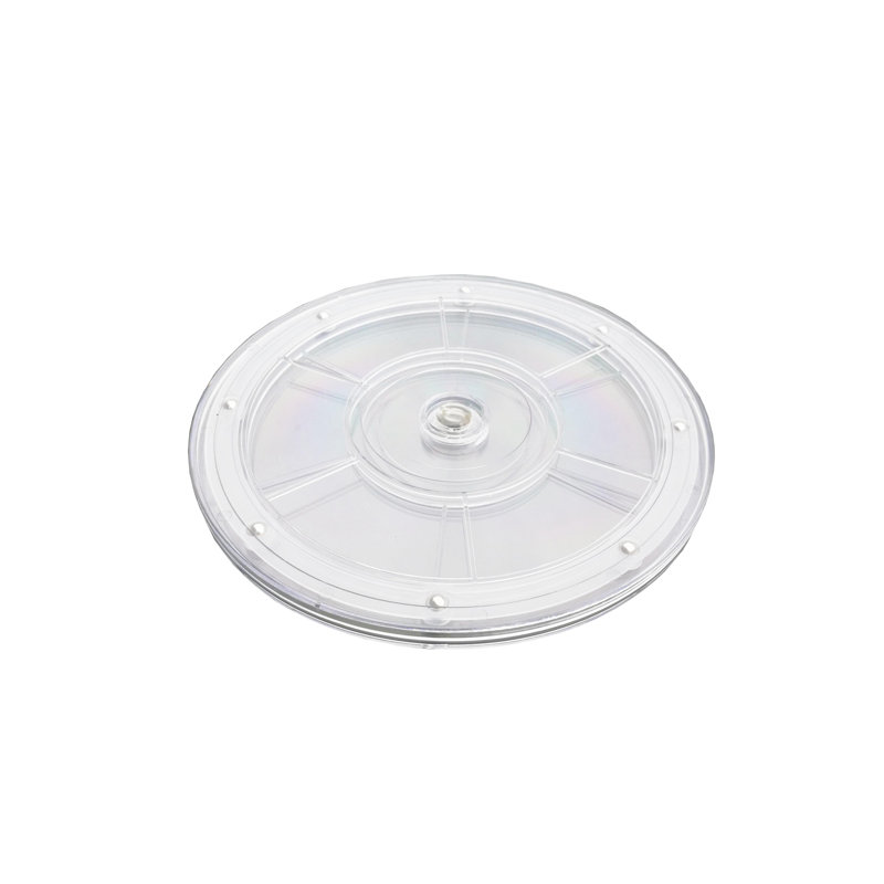 Organisateur de plateau tournant 8 po en plastique transparent