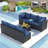 Graydin 6 - Person Patio Conversation Set with Cushions-1013558491