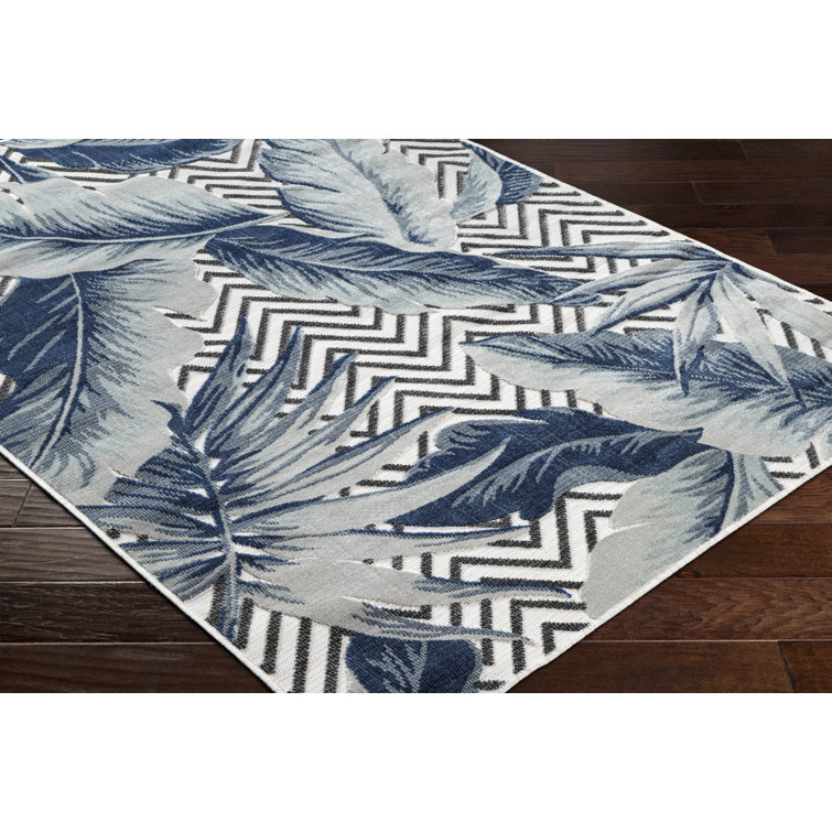 Union Rustic Ragin Cream/Gray/Blue Indoor/Outdoor Rug & Reviews