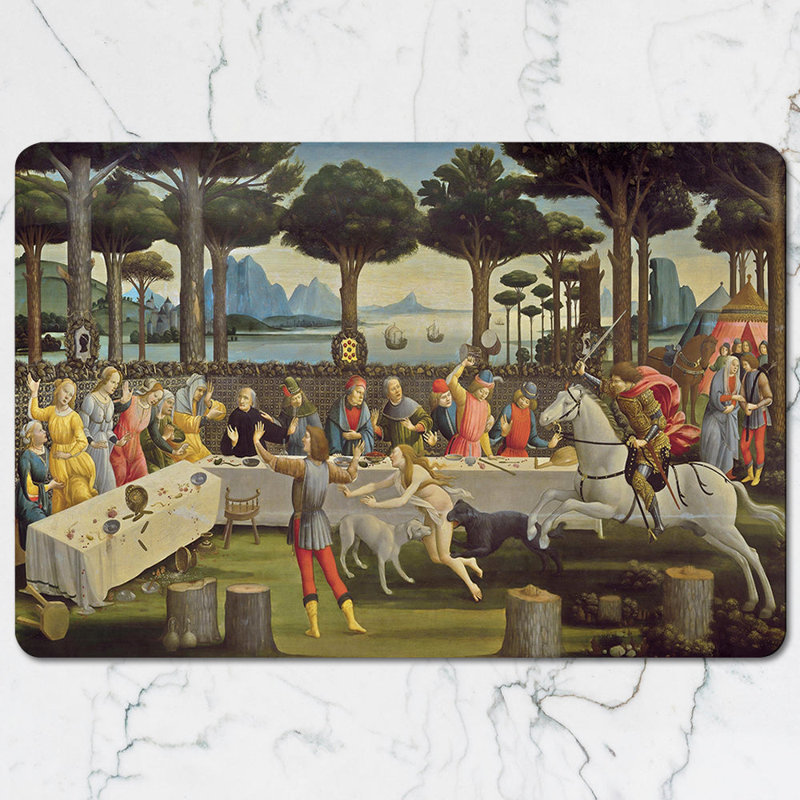 Classical Painting Placemats And Coaster Set For Dining Table