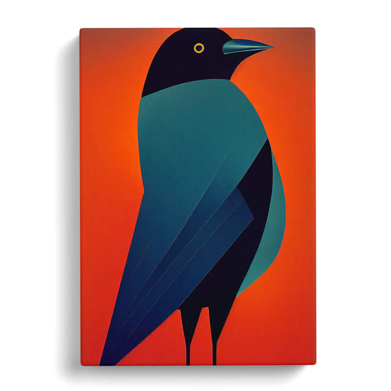 Crow Bird - Wrapped Canvas, 76cm H x 50cm W x 3cm D