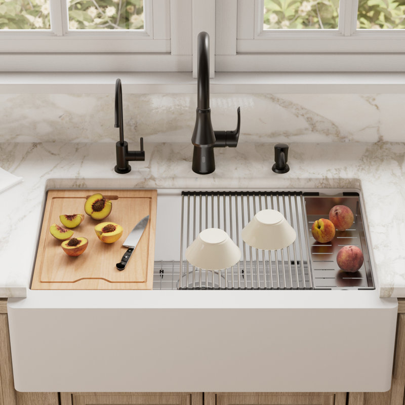 Évier de cuisine Karran Quartz, Blanc