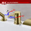 Robinet de baignoire de salle de bain en or brossé avec douchette à jet haut débit Sumerain, robinet de baignoire de style moderne avec douche à main, 3 trous-114830529