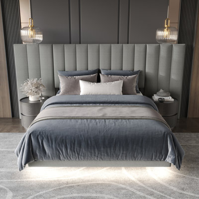 Upholstered Linen Wall Bed