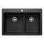 Liven SILGRANIT 33" L x 22" W Double Basin Drop-In/Undermount Kitchen Sink-98682040