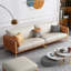 Coussin orange et beige 100% polyester