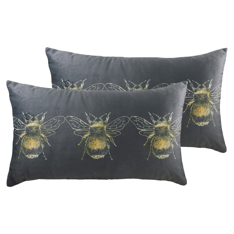 Geometric Rectangular Cushion, Grey
