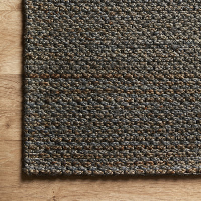 Abisai Brown Gray Hand-Woven Jute Rug