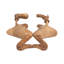 Figurines de canard en bois de bambou de style bohème avec bottes lacées décoratives pour décor de chambre à coucher ou de salon