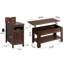 Ensemble de table basse 2 pièces pour salon – Table basse 97 cm et table d'appoint 61 cm-844272821
