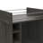 Vegas Bar Cart, Two Tier Cabinet With Glass Door, Six Cubbies For Liquor-1898968006