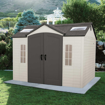 Lifetime 10 Ft. x 8 Ft. High-Density Polyethylene (Plastic) Outdoor Storage Shed with Steel-Reinforced Construction