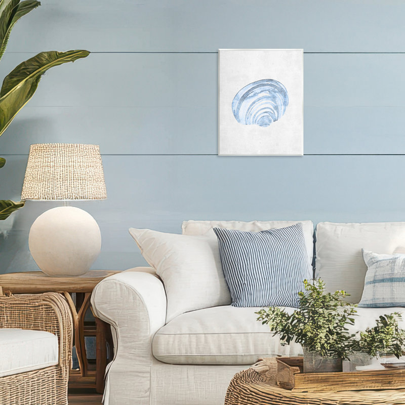 Plaque murale bleu escargot de mer, design par Camila Juncos