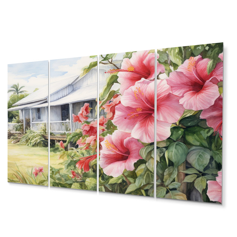 Coastal Plants & Flowers Wall Decor on Metal