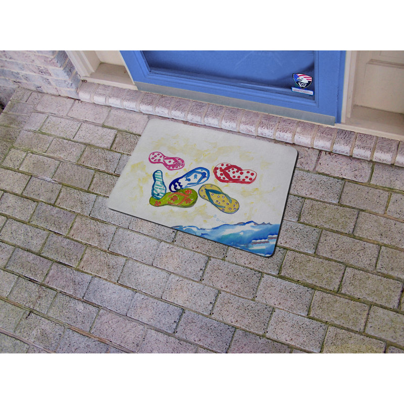 Tapis de porte antidérapant Imani, Rectangle 1 pi 6 po x 2 pi 2 po