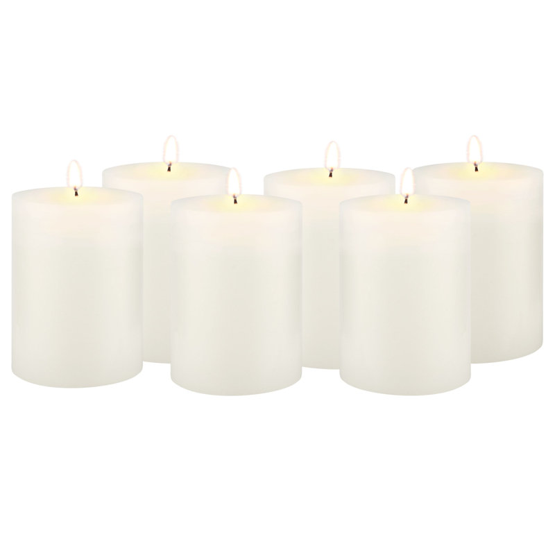 Ensemble de bougies longues 6 pièces, H 4 po x l 3 po x P 3 po