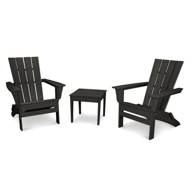 POLYWOOD Quattro Folding Chair 3-Piece Adirondack Set