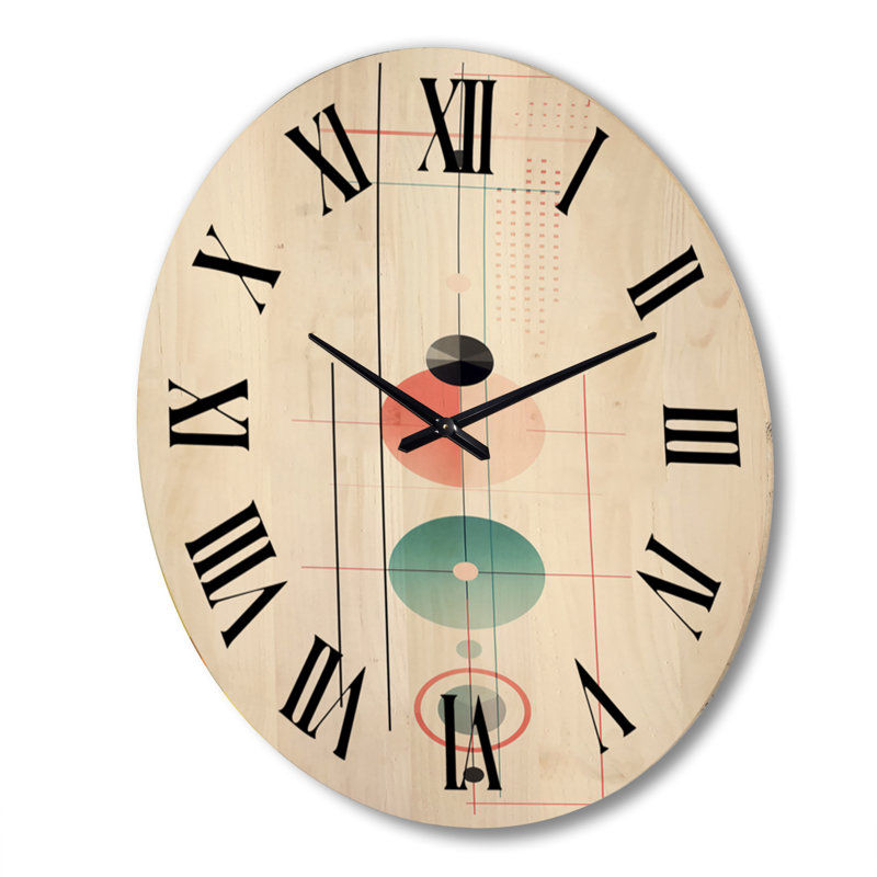 Horloge murale surdimensionnée géométrique en bois futuriste, Très grand
