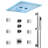 LED Thermostatic Shower Faucet 16" High-Pressure Shower Head with Bluetooth Music-93811145