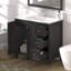 Meuble-lavabo 35,5 po, finition noire, lavabo en résine, 3 tiroirs, portes à fermeture douce, armoire à fermeture en douceur Water-American Design, conception Splash, fabrication en contreplaqué