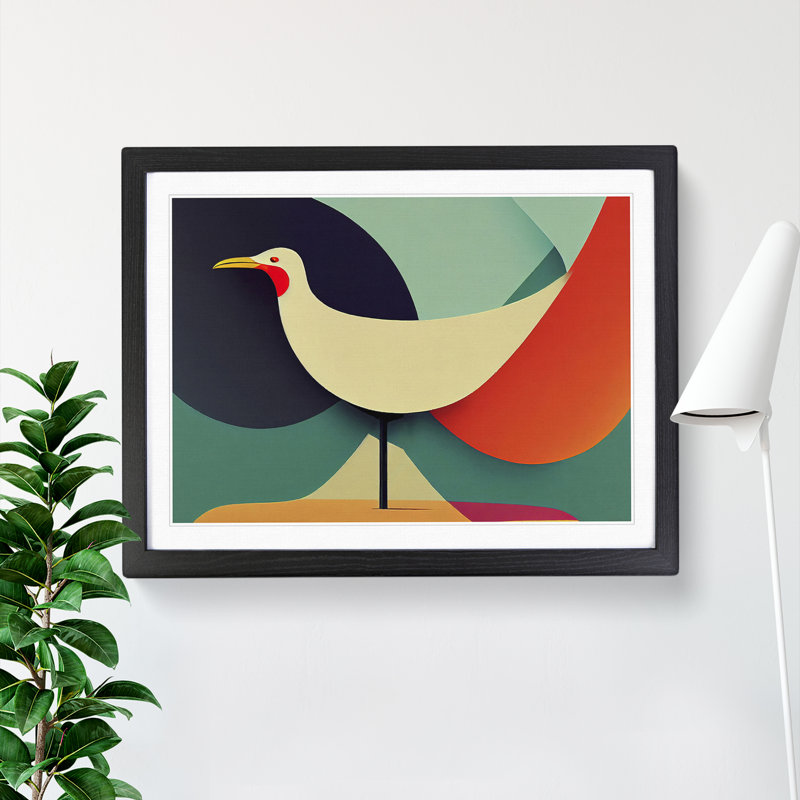 Seagull Abstract Vol.1 - Framed Print, Black , 46cm H x 64cm W x 2cm D