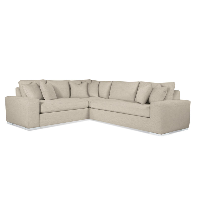 Memphis Sectional, Ivory Crypton Performance; 0886-91, Left Hand Facing, Frost White