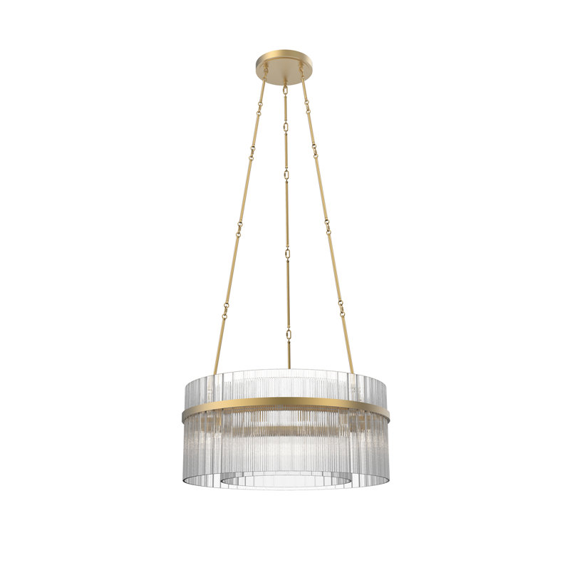 Carlisle 12 - Light Chandelier, Vintage Brass