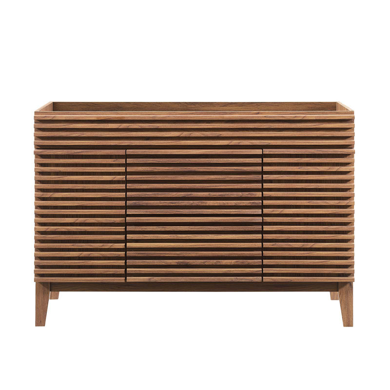 Modway Render 48" Single Bathroom Vanity Base Only, Walnut