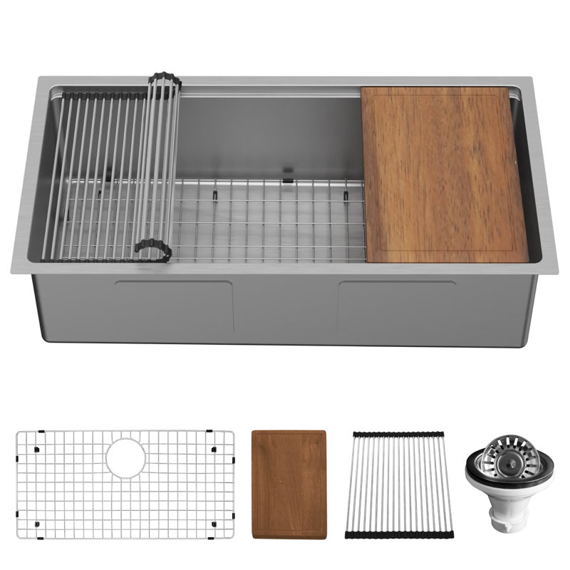 Elite 36" Stainless Steel Undermount Workstation Kitchen Sink