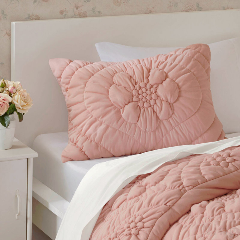 2-Piece Twin Comforter Set,Pink, Twin Comforter + 2 Additional Pieces