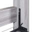 Lit double gris avec armoire pliable