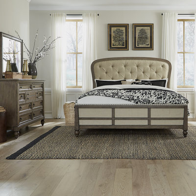 Amanveer Queen Shelter Bed, Dresser & Mirror