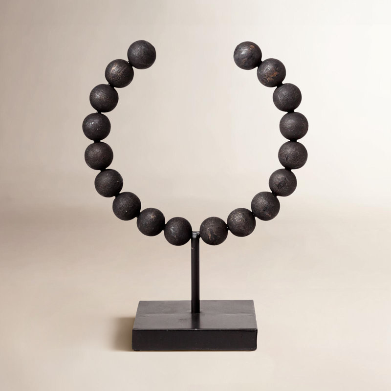 Shira Abstract Figurines & Sculptures, 11.6" H x 9.4" W x 4.5" D, Black