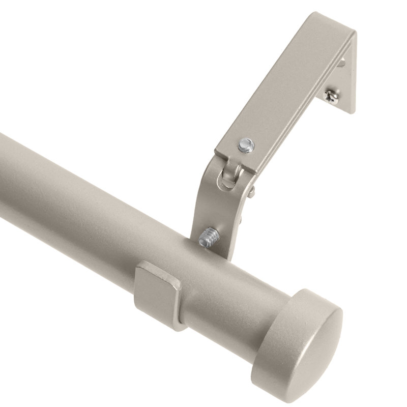 Tringle à rideaux simple réglable 1 po, Étain, 48" - 84"