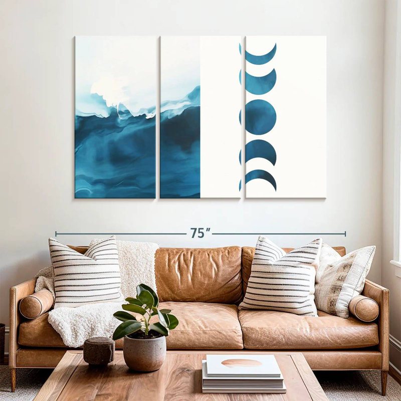 Avery Moonshine Waves Diptych, 42" H x 65" W