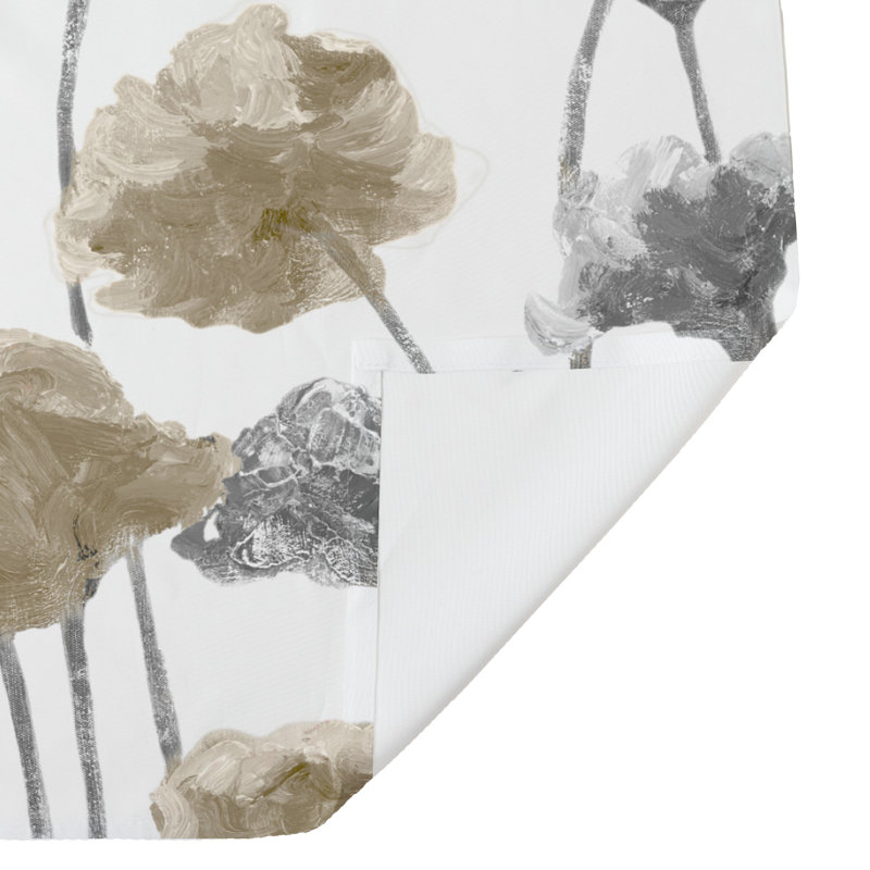 Jennings Way Floral Single Shower Curtain, Beige