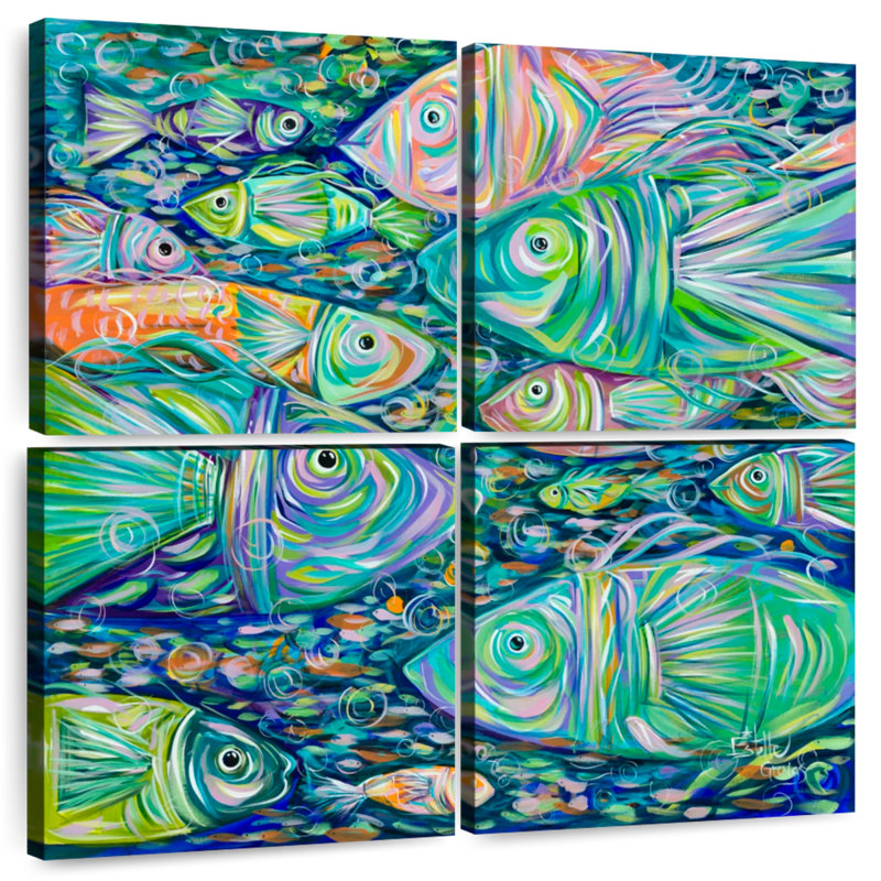 Brampt School Of Fish, 26" H x 26" W