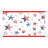 Watercolor US Flag Star Pattern Juneteenth 60" x 120" Rectangular Table Cover with Scalloped Edges