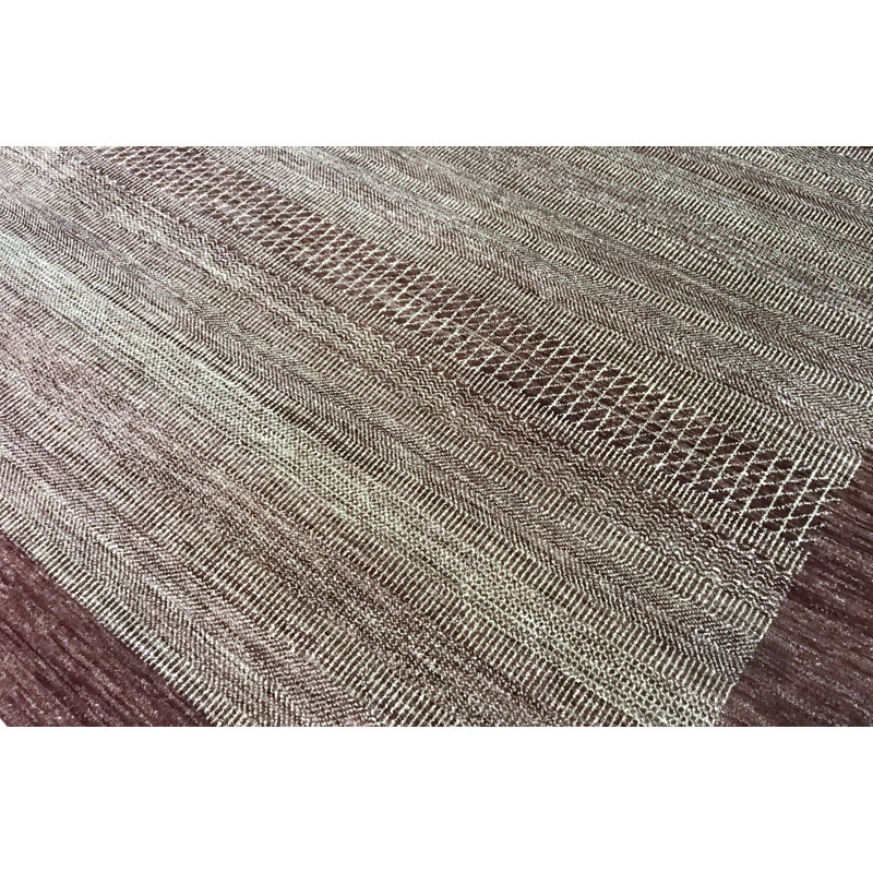 Tapis rouille et doré de haute qualité noué à la main